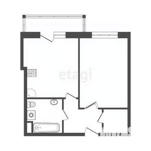 1-к квартира, вторичка, 45м2, 9/10 этаж