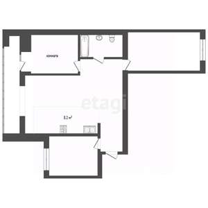 3-к квартира, вторичка, 61м2, 9/9 этаж