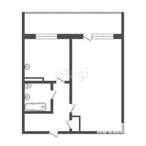 1-к квартира, вторичка, 36м2, 9/9 этаж