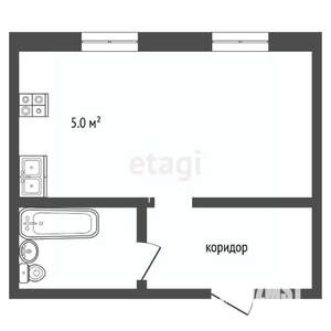1-к квартира, вторичка, 23м2, 3/5 этаж