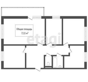 4-к квартира, вторичка, 72м2, 2/9 этаж