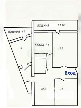 4-к квартира, вторичка, 71м2, 3/5 этаж