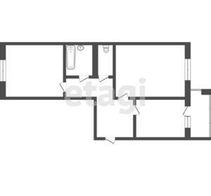 3-к квартира, вторичка, 71м2, 5/10 этаж