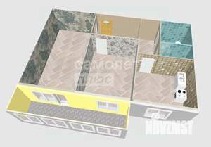 2-к квартира, вторичка, 55м2, 1/9 этаж