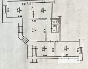 3-к квартира, вторичка, 77м2, 2/5 этаж