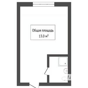 1-к квартира, вторичка, 23м2, 1/5 этаж