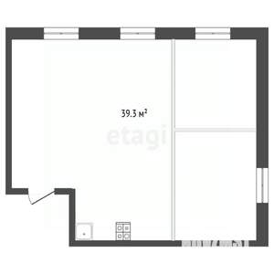 Студия квартира, вторичка, 39м2, 2/2 этаж