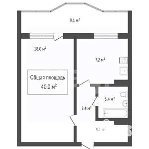 1-к квартира, вторичка, 35м2, 11/14 этаж