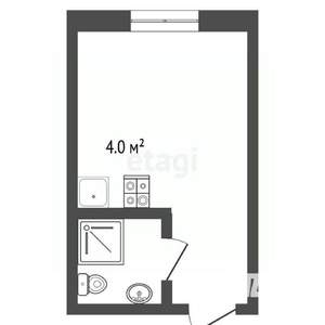 1-к квартира, вторичка, 13м2, 5/5 этаж