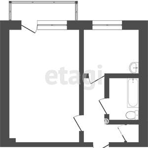 1-к квартира, вторичка, 53м2, 4/5 этаж