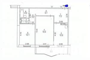 2-к квартира, вторичка, 63м2, 2/10 этаж