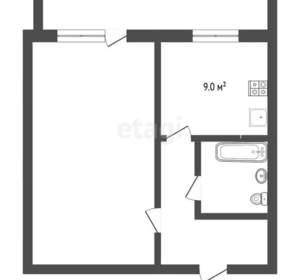 1-к квартира, вторичка, 39м2, 2/10 этаж