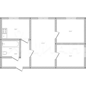 2-к квартира, вторичка, 44м2, 5/5 этаж