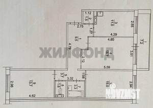 3-к квартира, вторичка, 85м2, 11/17 этаж