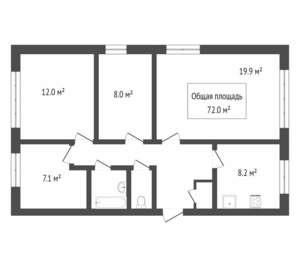 4-к квартира, вторичка, 70м2, 2/9 этаж