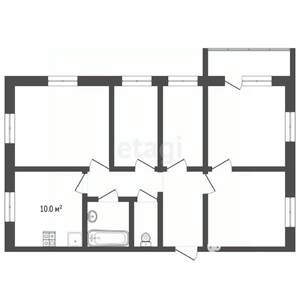 4-к квартира, вторичка, 71м2, 4/9 этаж