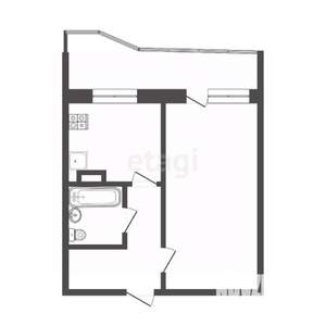 1-к квартира, вторичка, 39м2, 3/10 этаж