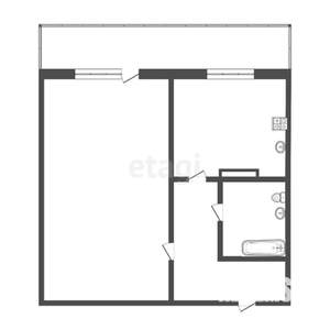 1-к квартира, вторичка, 36м2, 9/9 этаж