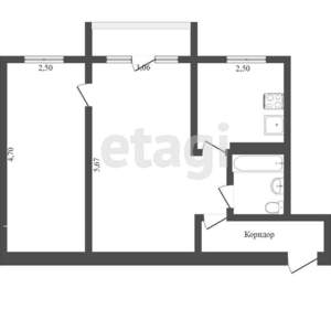 2-к квартира, вторичка, 46м2, 5/5 этаж