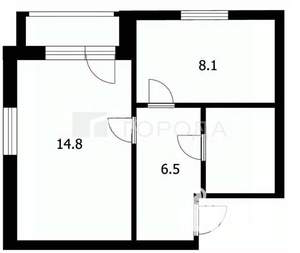1-к квартира, вторичка, 33м2, 2/9 этаж