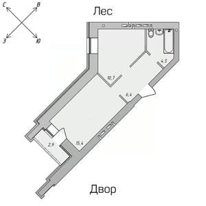 1-к квартира, строящийся дом, 38м2, 5/9 этаж