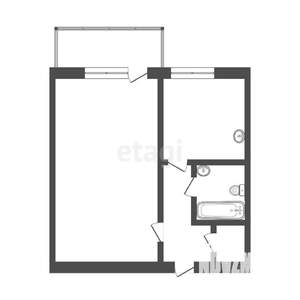 1-к квартира, вторичка, 21м2, 7/9 этаж