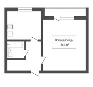 1-к квартира, вторичка, 36м2, 7/9 этаж