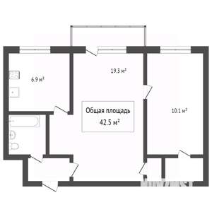 2-к квартира, вторичка, 41м2, 4/5 этаж