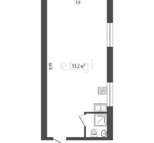 2-к квартира, вторичка, 35м2, 1/2 этаж