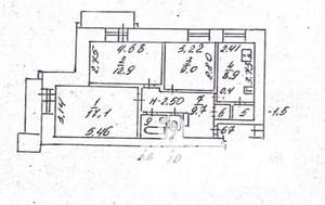 3-к квартира, вторичка, 63м2, 10/14 этаж