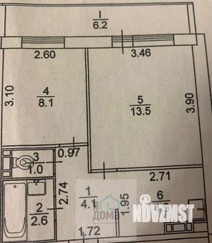 2-к квартира, вторичка, 34м2, 9/10 этаж