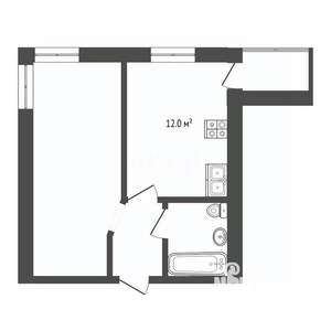 1-к квартира, вторичка, 34м2, 5/10 этаж