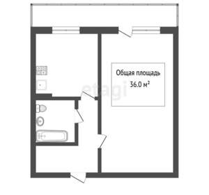1-к квартира, вторичка, 36м2, 5/10 этаж