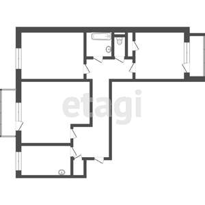 3-к квартира, вторичка, 67м2, 4/10 этаж