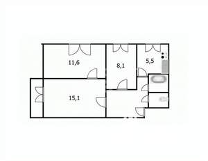 3-к квартира, вторичка, 51м2, 3/5 этаж