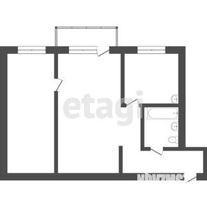 2-к квартира, вторичка, 46м2, 2/5 этаж