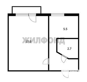 1-к квартира, вторичка, 29м2, 3/5 этаж
