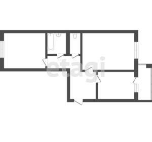 2-к квартира, вторичка, 62м2, 2/9 этаж