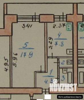 1-к квартира, вторичка, 34м2, 6/9 этаж