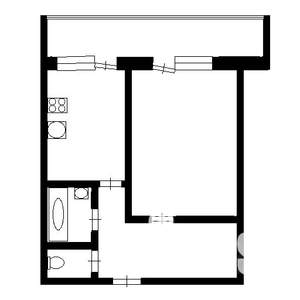 1-к квартира, вторичка, 35м2, 3/9 этаж