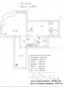 6-к квартира, вторичка, 279м2, 6/6 этаж