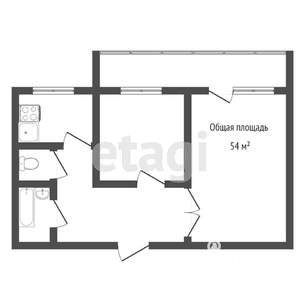 2-к квартира, вторичка, 54м2, 7/10 этаж
