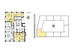 2-к квартира, вторичка, 46м2, 23/23 этаж