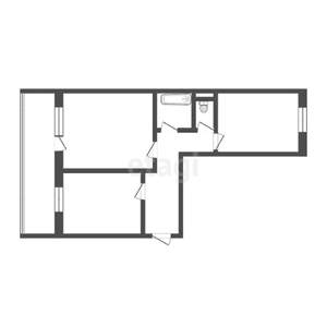 2-к квартира, вторичка, 60м2, 2/10 этаж