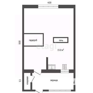 1-к квартира, вторичка, 34м2, -1/1 этаж