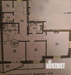 3-к квартира, вторичка, 83м2, 9/18 этаж