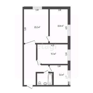 3-к квартира, вторичка, 49м2, 1/5 этаж