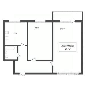 2-к квартира, вторичка, 54м2, 6/9 этаж