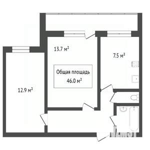 2-к квартира, вторичка, 48м2, 3/5 этаж