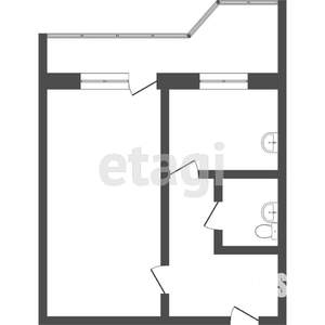 1-к квартира, вторичка, 35м2, 1/17 этаж
